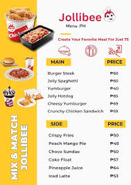 Jollibee Menu Price List & Menu Card